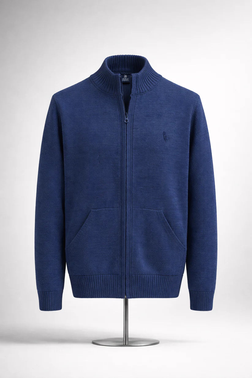 Polo Cardigan Zipper