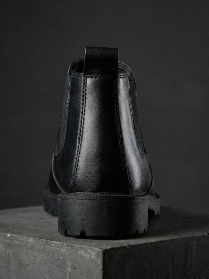 Leather Chunky Chelsea Boots