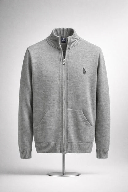 Polo Cardigan Zipper