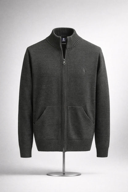 Polo Cardigan Zipper