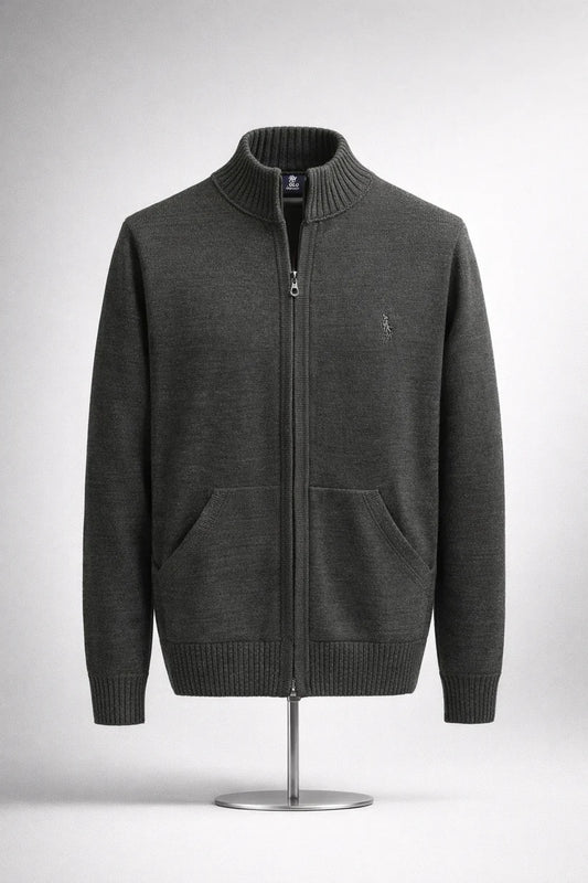 Polo Cardigan Zipper