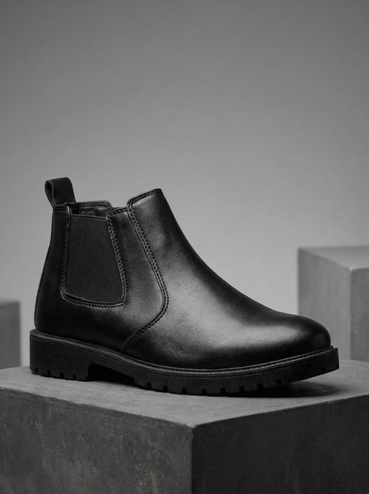 Leather Chunky Chelsea Boots